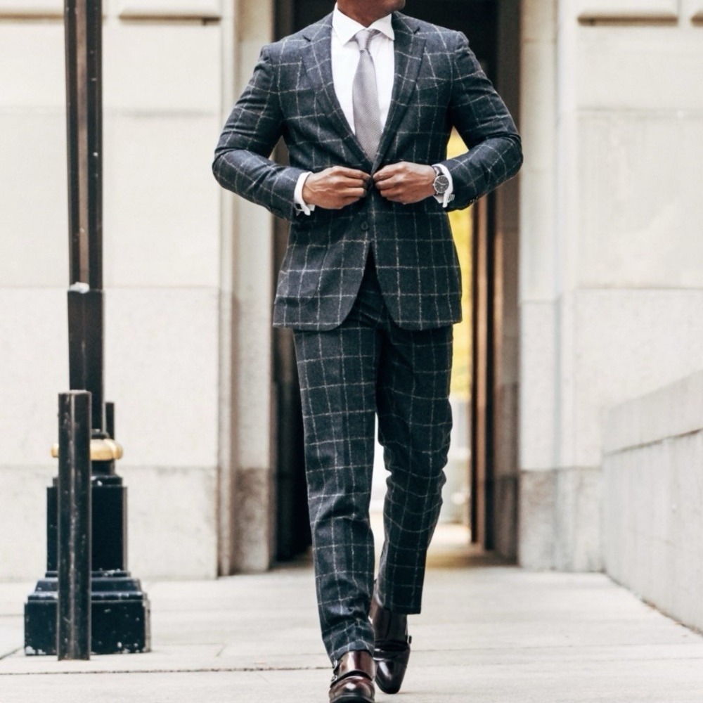 SuitSupply ZIGNONE Suit Men's 44R "Washington" Charcoal Gray Italian Pure Wool